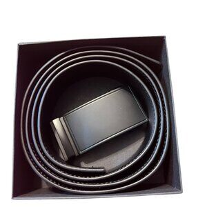 SENDEFN Mens 38-46 Leather Belt Automatic Ratchet Buckle Slide Belt Casual Dress